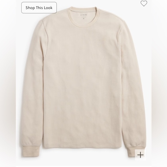 J crew paper birch Long-sleeve soft textured tee - Picture 3 of 4